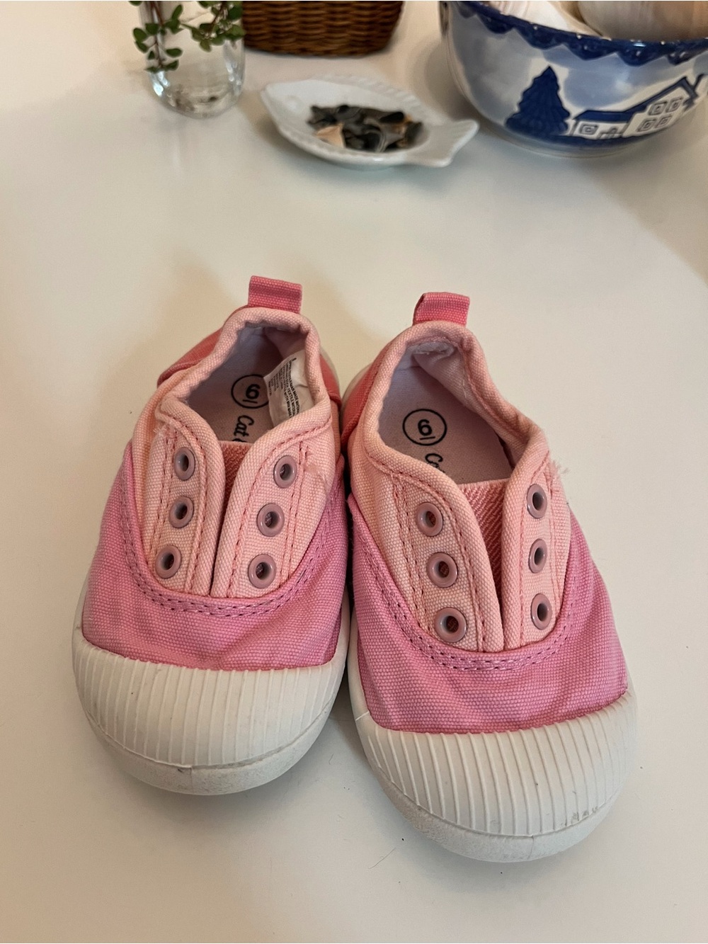 Cat & Jack Pink Slip-On Canvas Sneakers for Kids